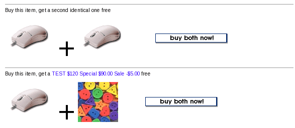 Zen Cart Better Together with Buy Both Now and Images