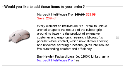 Checkbox Cross Sell for Zen Cart
