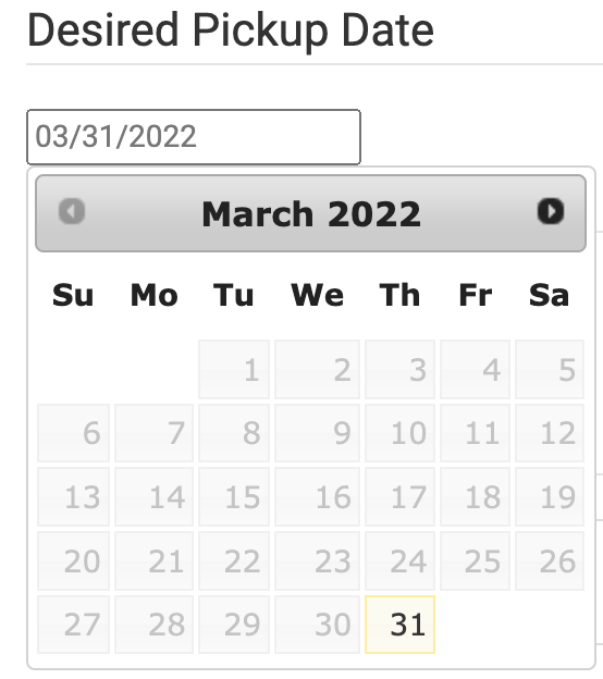 Zen Cart Checkout Calendar - datepicker