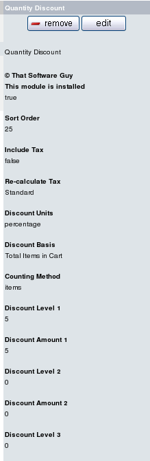 osCommerce Configuration of Quantity Discounts