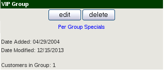 Per User Group Specials