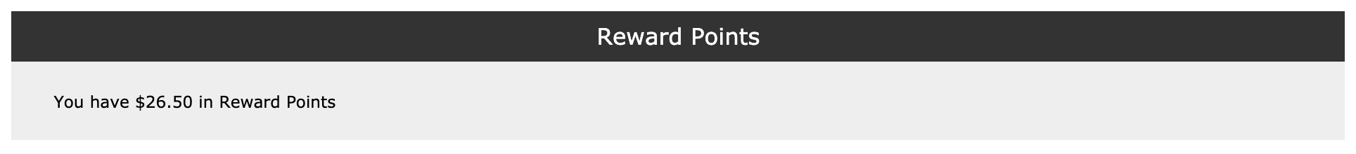 Zen Cart Reward Points showing on my account page